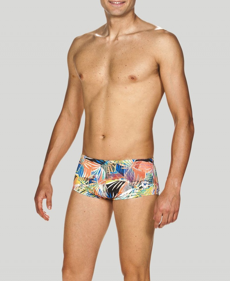 Noir Multicolore Slip de Bain Arena Floral Allover Square - NIY-2644823